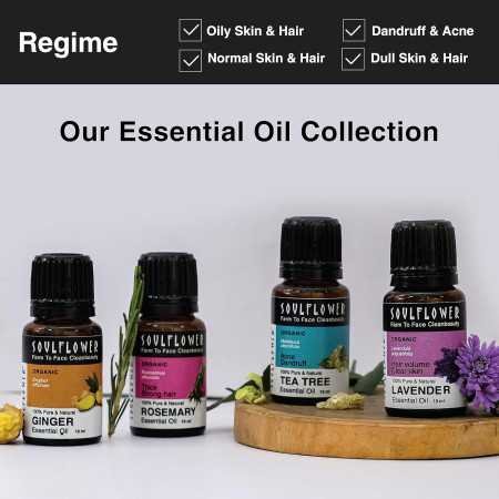 Soulflower Rosemary Essential Oil for Hair Growth, Hair Fall Control and Nourishment, Skin Care | Clinically Tested & Ecocert Soulflower Rosemary Essential Oil for Hair Growth, Hair Fall Control and Nourishment, Skin Care | Clinically Tested & Ecocert