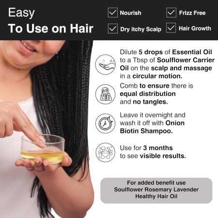 Soulflower Rosemary Essential Oil for Hair Growth, Hair Fall Control and Nourishment, Skin Care | Clinically Tested & Ecocert Soulflower Rosemary Essential Oil for Hair Growth, Hair Fall Control and Nourishment, Skin Care | Clinically Tested & Ecocert