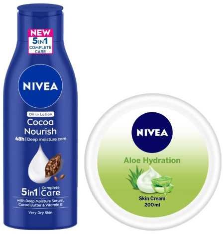 NIVEA Cocoa Nourish 400ml Body Lotion with Deep Moisture Serum| 48 H Moisturization | With Cocoa Butter & Coconut Oil | Non NIVEA Cocoa Nourish 400ml Body Lotion with Deep Moisture Serum| 48 H Moisturization | With Cocoa Butter & Coconut Oil | Non