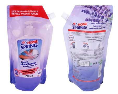 Home Spring Liquid Handwash Refill Spout Pouch [Lavender] 750 ml Pack Of 1