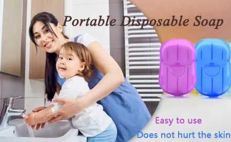 VENTWILLA Disposable Travel Paper Soap Strips For Handwash - Travelling Scented Mini Paper Soap Sheets Flakes Cleaning Foaming VENTWILLA Disposable Travel Paper Soap Strips For Handwash - Travelling Scented Mini Paper Soap Sheets Flakes Cleaning Foaming