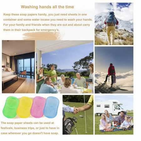 VENTWILLA Disposable Travel Paper Soap Strips For Handwash - Travelling Scented Mini Paper Soap Sheets Flakes Cleaning Foaming VENTWILLA Disposable Travel Paper Soap Strips For Handwash - Travelling Scented Mini Paper Soap Sheets Flakes Cleaning Foaming
