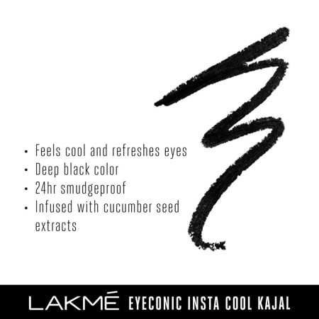 Lakme Eyeconic Insta Cool Kajal|| Black|| 0.35 g Lakme Eyeconic Insta Cool Kajal|| Black|| 0.35 g
