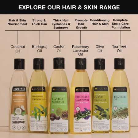 Soulflower Rosemary Lavender Hair Oil For Healthy Hair, Scalp Nourishment, Hair Growth - 100% Pure & Natural Undiluted Cold