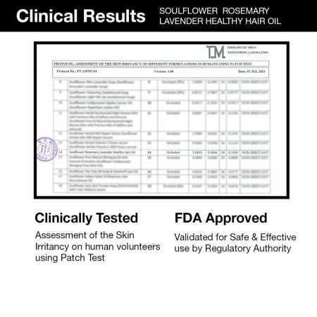 Soulflower Rosemary Lavender Hair Oil For Healthy Hair, Scalp Nourishment, Hair Growth - 100% Pure & Natural Undiluted Cold