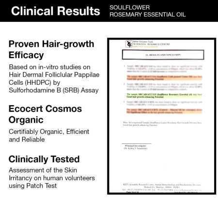 Soulflower Rosemary Lavender Hair Oil For Healthy Hair, Scalp Nourishment, Hair Growth - 100% Pure & Natural Undiluted Cold