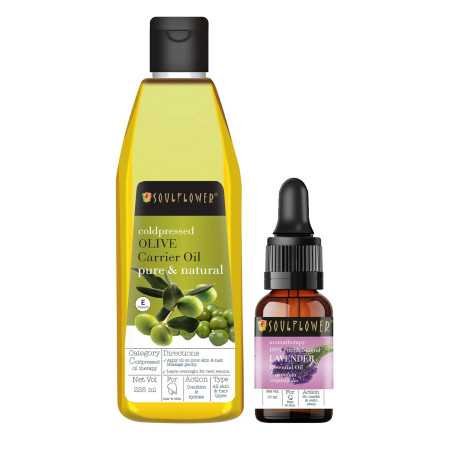 Soulflower Rosemary Lavender Hair Oil For Healthy Hair, Scalp Nourishment, Hair Growth - 100% Pure & Natural Undiluted Cold