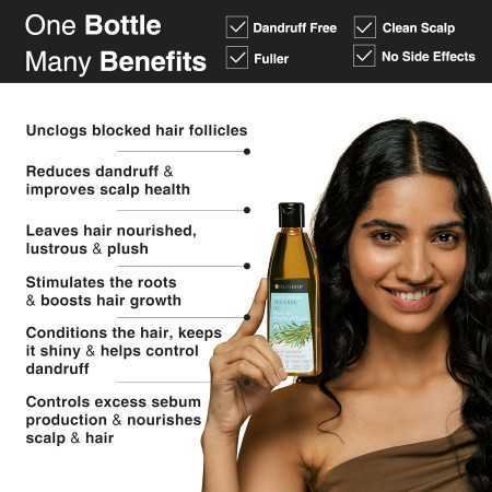 Soulflower Rosemary Lavender Hair Oil For Healthy Hair, Scalp Nourishment, Hair Growth - 100% Pure & Natural Undiluted Cold