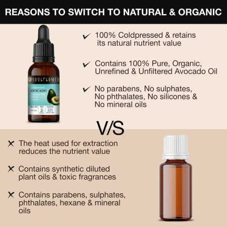 Soulflower Rosemary Lavender Hair Oil For Healthy Hair, Scalp Nourishment, Hair Growth - 100% Pure & Natural Undiluted Cold