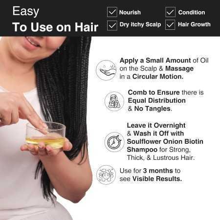 Soulflower Rosemary Lavender Hair Oil For Healthy Hair, Scalp Nourishment, Hair Growth - 100% Pure & Natural Undiluted Cold