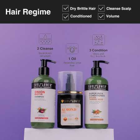 Soulflower Rosemary Lavender Hair Oil For Healthy Hair, Scalp Nourishment, Hair Growth - 100% Pure & Natural Undiluted Cold