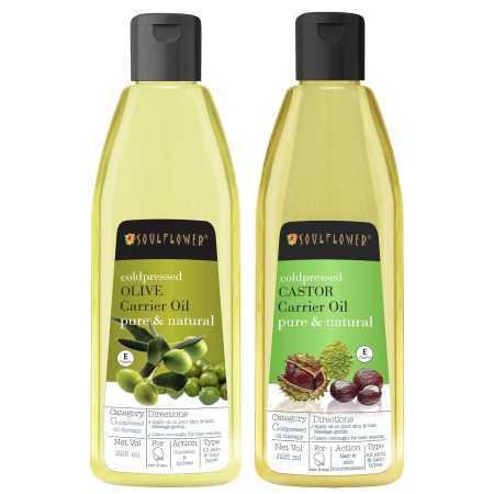 Soulflower Rosemary Lavender Hair Oil For Healthy Hair, Scalp Nourishment, Hair Growth - 100% Pure & Natural Undiluted Cold