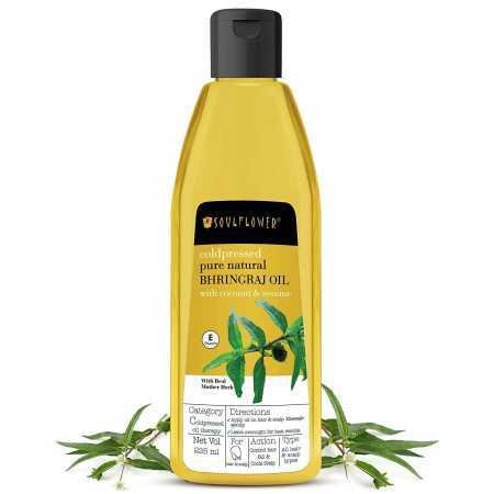 Soulflower Rosemary Lavender Hair Oil For Healthy Hair, Scalp Nourishment, Hair Growth - 100% Pure & Natural Undiluted Cold
