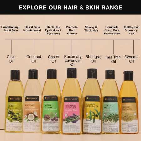 Soulflower Rosemary Lavender Hair Oil For Healthy Hair, Scalp Nourishment, Hair Growth - 100% Pure & Natural Undiluted Cold