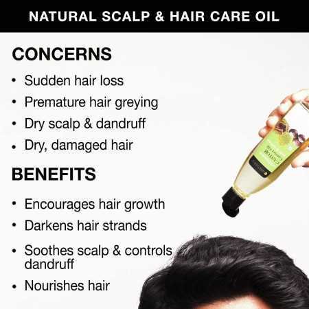 Soulflower Rosemary Lavender Hair Oil For Healthy Hair, Scalp Nourishment, Hair Growth - 100% Pure & Natural Undiluted Cold