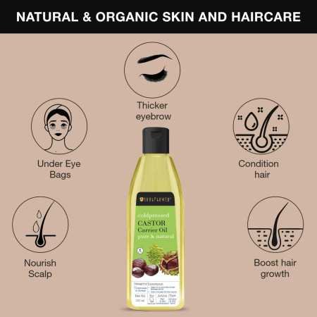 Soulflower Rosemary Lavender Hair Oil For Healthy Hair, Scalp Nourishment, Hair Growth - 100% Pure & Natural Undiluted Cold