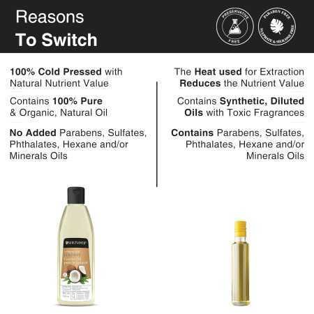 Soulflower Rosemary Lavender Hair Oil For Healthy Hair, Scalp Nourishment, Hair Growth - 100% Pure & Natural Undiluted Cold