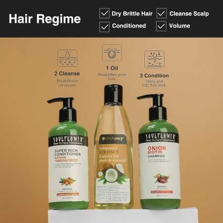 Soulflower Rosemary Lavender Hair Oil For Healthy Hair, Scalp Nourishment, Hair Growth - 100% Pure & Natural Undiluted Cold