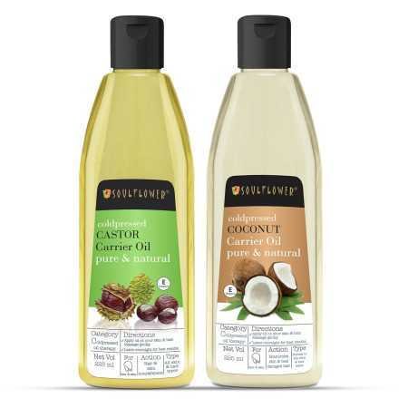 Soulflower Rosemary Lavender Hair Oil For Healthy Hair, Scalp Nourishment, Hair Growth - 100% Pure & Natural Undiluted Cold