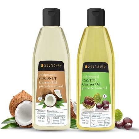 Soulflower Rosemary Lavender Hair Oil For Healthy Hair, Scalp Nourishment, Hair Growth - 100% Pure & Natural Undiluted Cold