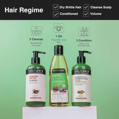 Soulflower Rosemary Lavender Hair Oil For Healthy Hair, Scalp Nourishment, Hair Growth - 100% Pure & Natural Undiluted Cold