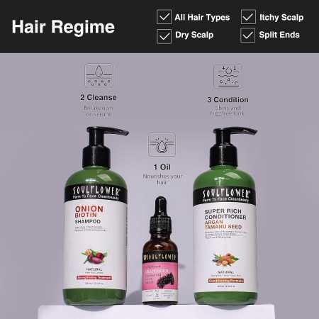 Soulflower Rosemary Lavender Hair Oil For Healthy Hair, Scalp Nourishment, Hair Growth - 100% Pure & Natural Undiluted Cold