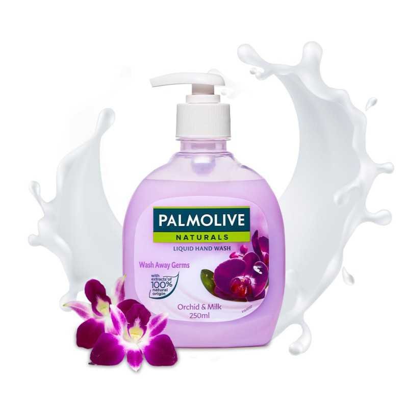 Colgate Palmolive Naturals Black Orchid & Milk Handwash Liquid, 250Ml Dispenser Bottle, Wash Away Germs, Refreshing Fragrance Colgate Palmolive Naturals Black Orchid & Milk Handwash Liquid, 250Ml Dispenser Bottle, Wash Away Germs, Refreshing Fragrance