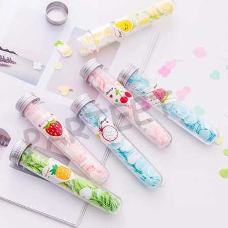 Novelty Tube Shaped Candy Bottles with Paper Soap, Assorted Colours Set Of 2