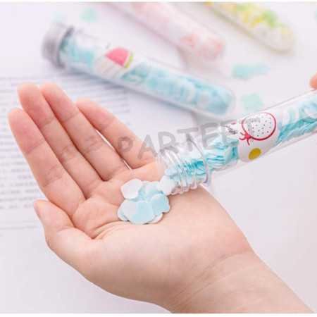 Novelty Tube Shaped Candy Bottles with Paper Soap, Assorted Colours Set Of 2