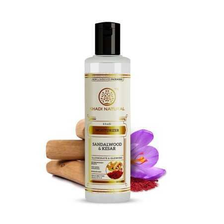 Khadi Natural Sandalwood & Kesar Moisturizer | Herbal Moisturizer for Skin | Moisturizer for Hydrated & Healthy Skin |