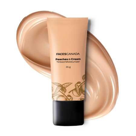FACES CANADA Peaches N Cream Tinted Moisturizer - Light 01, 35 g | Soft Peachy, Natural Glow | Lightly Tinted BB Cream | Non