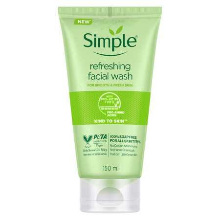 Simple Kind To Skin Refreshing Facial Wash 150 Ml & Hydrating Light Moisturiser| Face Cream for All Skin Types|125 ml Simple Kind To Skin Refreshing Facial Wash 150 Ml & Hydrating Light Moisturiser| Face Cream for All Skin Types|125 ml