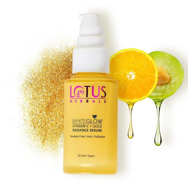 Lotus Herbals WhiteGlow Vitamin C and Gold Radiance Face Serum | Reduces Dark Spots | Enriched with Vitamin C & Gold | | 100x Lotus Herbals WhiteGlow Vitamin C and Gold Radiance Face Serum | Reduces Dark Spots | Enriched with Vitamin C & Gold | | 100x