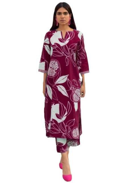 GoSriKi Women's Rayon Blend Straight Printed Kurta with Pant GoSriKi Women's Rayon Blend Straight Printed Kurta with Pant