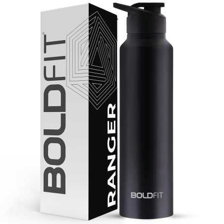 Boldfit Water Bottles Stainless Steel Water Bottle 1 Litre Steel Water Bottles for School, Office, Home, Gym 1 Litre Water