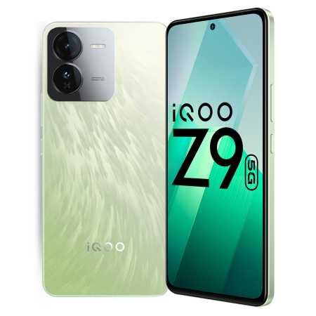 iQOO Z9 5G (Brushed Green, 8GB RAM, 128GB Storage) | Dimensity 7200 5G Processor | Sony IMX882 OIS Camera | 120Hz AMOLED with