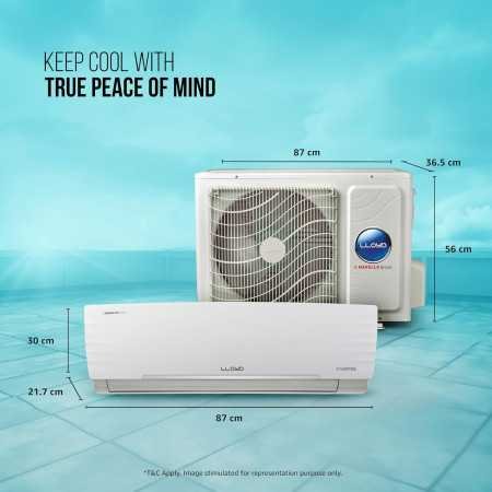 Lloyd 1.5 Ton 3 Star Inverter Split AC (5 in 1 Convertible, Copper, Anti-Viral + PM 2.5 Filter, 2023 Model, White with Chrome
