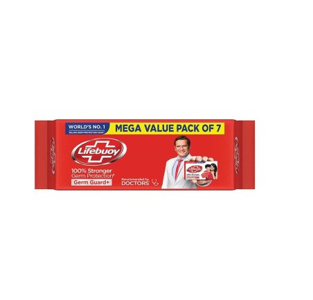 Lifebuoy Total 10 Germ Protection Bathing Soap Bar 125 g (Combo Pack of 7)|| Protects Against Viruses and Germs - Combo Offer