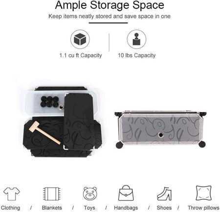 AYSIS DIY Shoe Rack Organizer/Multi-Purpose Plastic 5 Layers Portable and Folding Shoe Rack (Black)