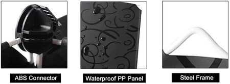 AYSIS DIY Shoe Rack Organizer/Multi-Purpose Plastic 5 Layers Portable and Folding Shoe Rack (Black)