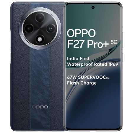 OPPO F27 Pro+ 5G (Midnight Navy, 8GB RAM, 256GB Storage) | 6.7" FHD+ AMOLED Toughest 3D Curved Display|64MP AI Featured