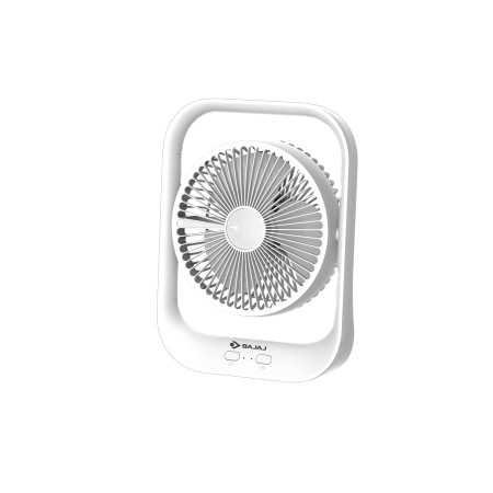 Bajaj Pygmy Mini Fan 110mm | USB Charging Fan | Multi-Clip Function| Rechargeable Fan| Battery Fan| 4-Hr Back-up| Silent