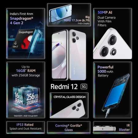 Redmi 12 5G Moonstone Silver 6GB RAM 128GB ROM