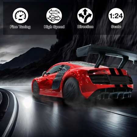 Wembley RC Car Rechargeable Remote Control Car for Kids Mini 1:24 Scale High Speed Racing Car - Black Wembley RC Car Rechargeable Remote Control Car for Kids Mini 1:24 Scale High Speed Racing Car - Black