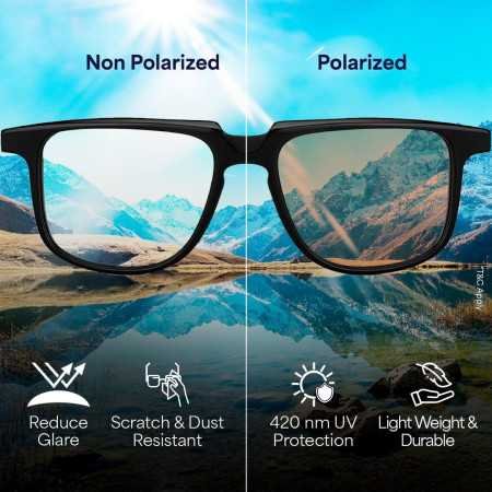 VINCENT CHASE EYEWEAR By Lenskart | Full Rim Square Branded Latest And Stylish Sunglasses | Polarized And Uv Protected | Men &