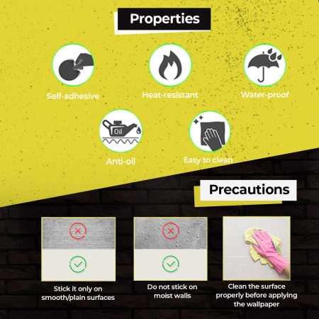 wolpin Wall Stickers Wallpaper DIY Decal (45 x 500 cm) 3D Frames PVC DIY Self Adhesive, Active Blue