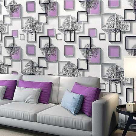 wolpin Wall Stickers Wallpaper DIY Decal (45 x 500 cm) 3D Frames PVC DIY Self Adhesive, Active Blue