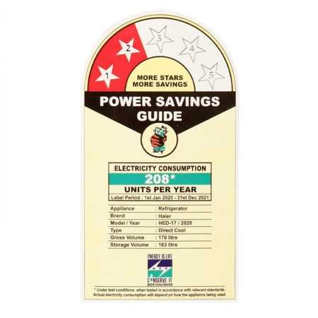 Haier 165 L, 1 Star, Direct-Cool Single Door Refrigerator (HED-171RS-P, Red Steel, 2024 Model)