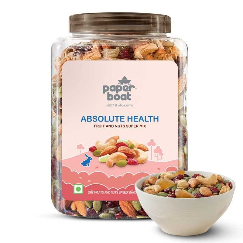 Paper Boat Absolute Health Dry Fruits Mix, Premium Trail Mix | Healthy Mixed Nuts with Dry Fruits | Almonds | Cashews | Paper Boat Absolute Health Dry Fruits Mix, Premium Trail Mix | Healthy Mixed Nuts with Dry Fruits | Almonds | Cashews |