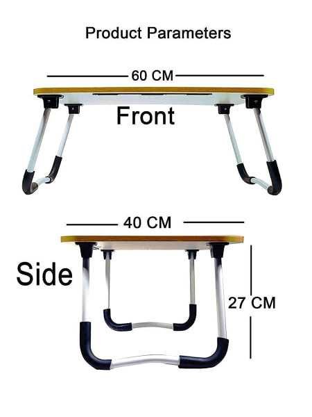 AUNO Homes Table Laptop Study Bed Home Wooden Foldable Students Stand Office Computer Desk Folding Work Tables Laptops Portable